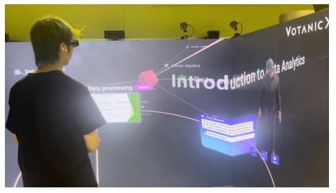 NivTA: Towards a Naturally Interactable Edu-Metaverse Teaching Assistant for CAVE